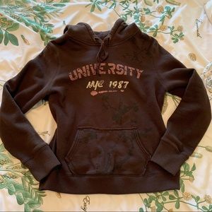 Mossimo Slim Brown Hoodie